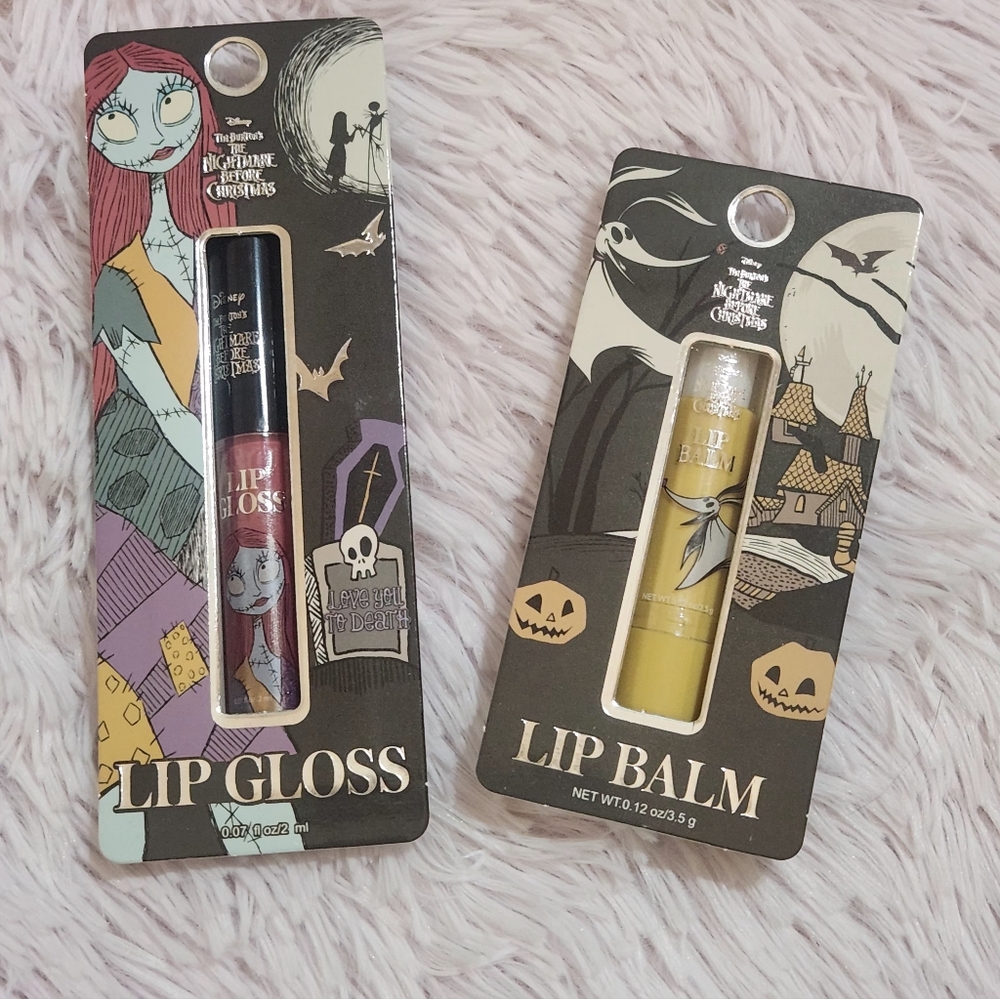Disney Nightmare Before Christmas Lip Gloss and Lip Balm Set
